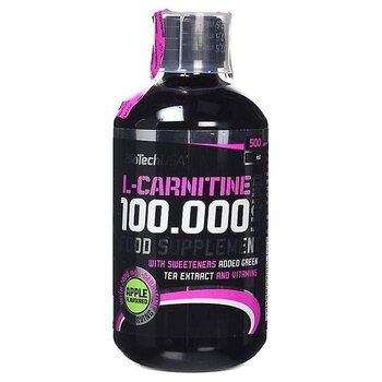 Biotech L-Carnitine 100.000 Liquid 500ml kaina ir informacija | Riebalų degintojai | pigu.lt