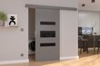 Stumdomos durys nišai ADRK Furniture Desio 76, pilkos kaina ir informacija | Spintos | pigu.lt