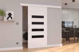 Stumdomos durys nišai ADRK Furniture Forli 86, baltos kaina ir informacija | Spintos | pigu.lt