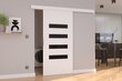 Stumdomos durys nišai ADRK Furniture Forli 106, baltos kaina ir informacija | Spintos | pigu.lt