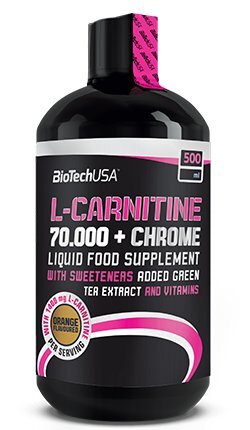 Biotech Liquid L-Carnitine 70.000mg + Chrome 500 ml цена и информация | Riebalų degintojai | pigu.lt