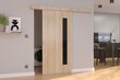 Stumdomos durys nišai ADRK Furniture Gela 86, rudos kaina ir informacija | Spintos | pigu.lt