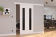 Stumdomos durys nišai ADRK Furniture Hers 96, baltos kaina ir informacija | Spintos | pigu.lt
