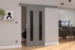 Stumdomos durys nišai ADRK Furniture Hers 106, pilkos kaina ir informacija | Spintos | pigu.lt