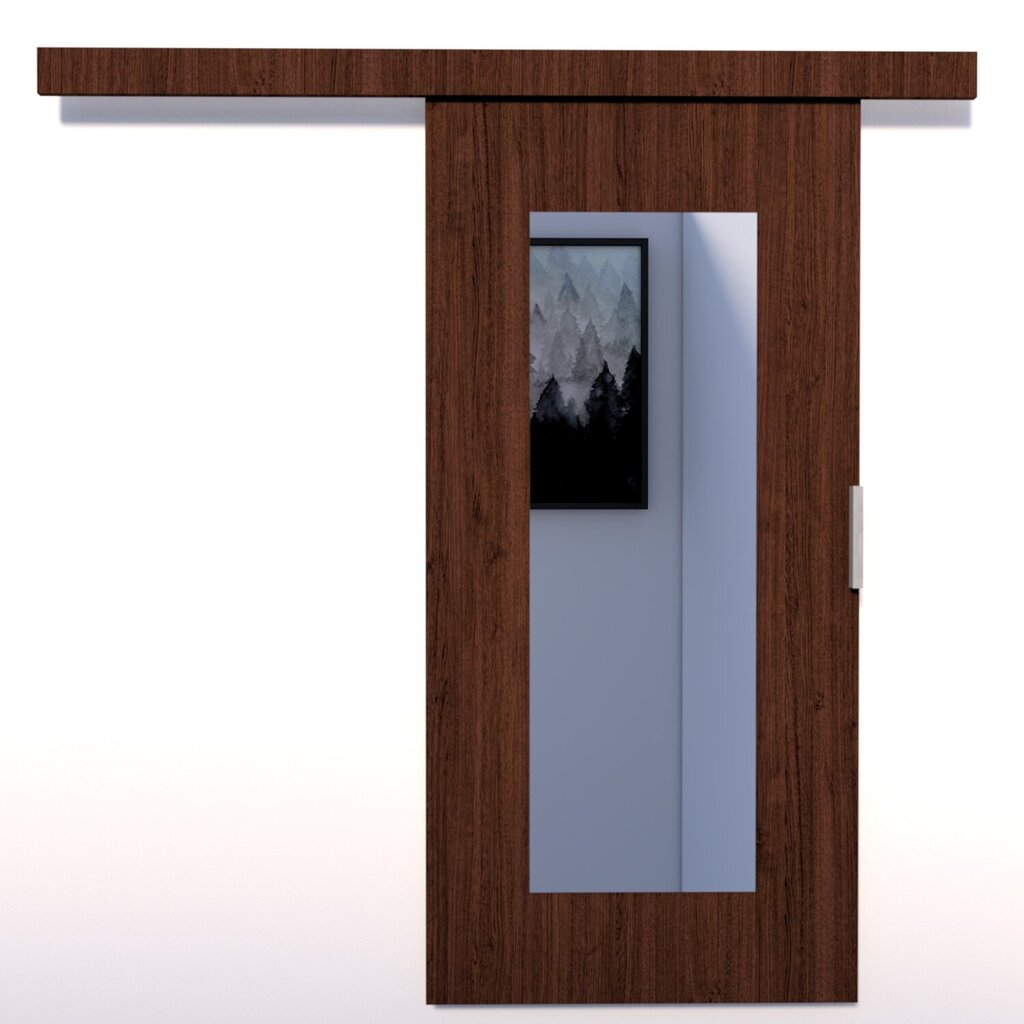 Stumdomos durys nišai ADRK Furniture Nela 86, rudos kaina ir informacija | Spintos | pigu.lt