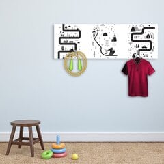 Sieninė kabykla, Vaikų tema, 70x25cm kaina ir informacija | Drabužių kabyklos | pigu.lt