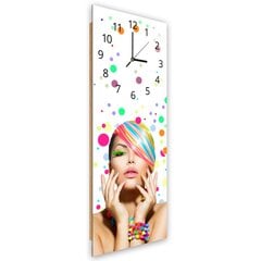 Настенные часы, Женщина в цветах, 25x65см цена и информация | Часы | pigu.lt