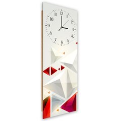 Настенные часы, Абстрактные треугольники, 40x118см цена и информация | Часы | pigu.lt