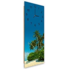 Настенные часы, Тропический пляж, 40x118см цена и информация | Часы | pigu.lt