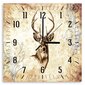 Sieninis laikrodis Elnias sepijos spalvos fone kaina ir informacija | Laikrodžiai | pigu.lt