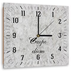 Настенные часы, Carpe diem на светлом камне, 80x80см цена и информация | Часы | pigu.lt