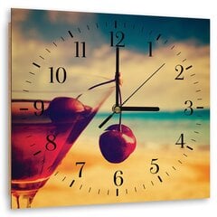 Настенные часы, Вишневый напиток, 80x80см цена и информация | Часы | pigu.lt