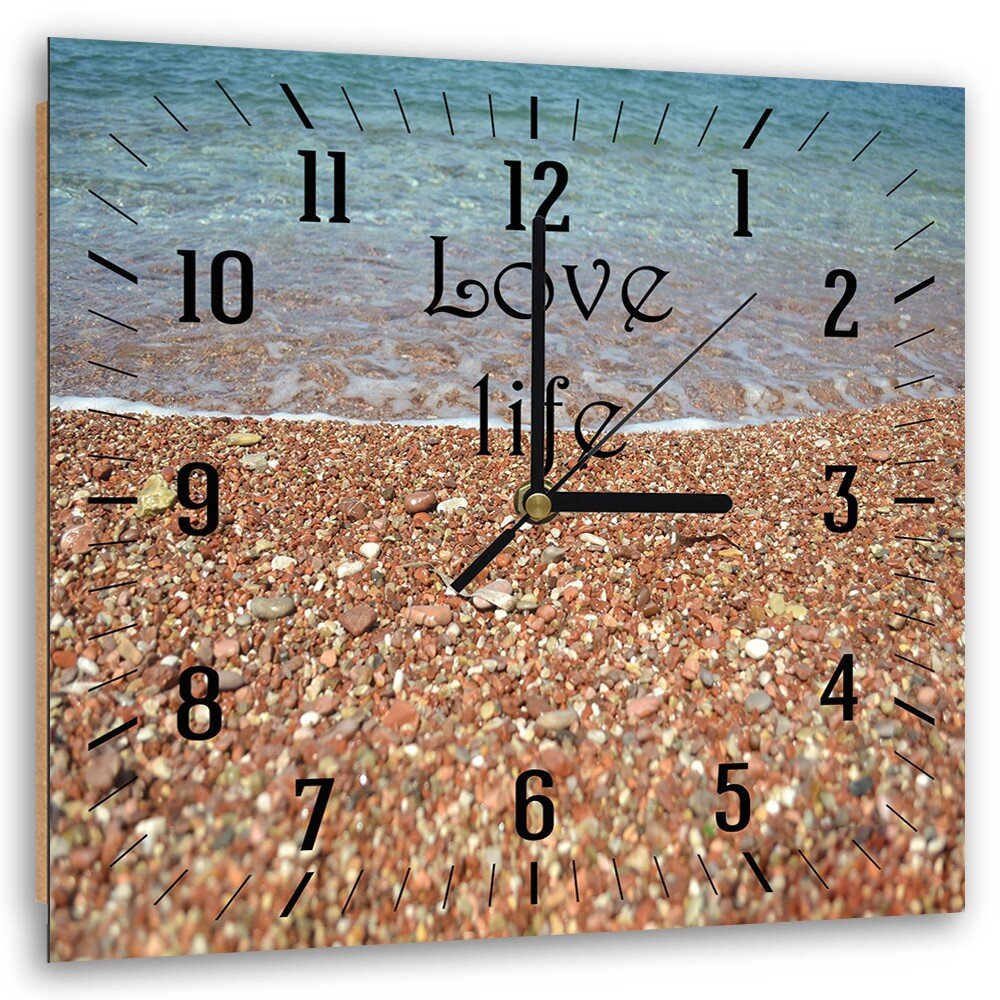 Sieninis laikrodis Jūros krantas ir akmenys цена и информация | Laikrodžiai | pigu.lt