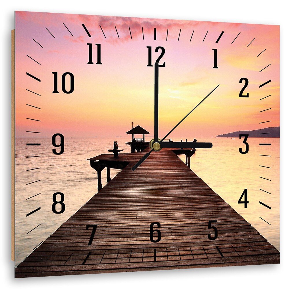 Sieninis laikrodis Tiltas ir saulėlydis цена и информация | Laikrodžiai | pigu.lt