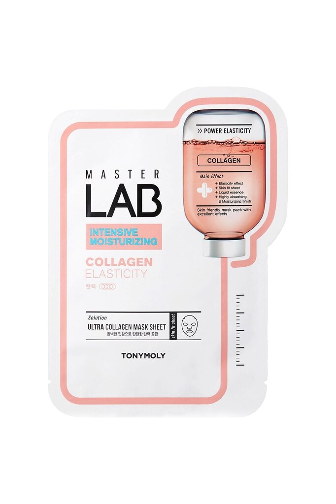 Veido kaukė su kolagenu Tonymoly Master Lab, 19 g x 10 vnt kaina ir informacija | Veido kaukės, paakių kaukės | pigu.lt