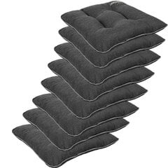 Sodo kėdžių 8 pagalvėlės, SuperKissen24, juodos spalvos kaina ir informacija | Pagalvės, užvalkalai, apsaugos | pigu.lt