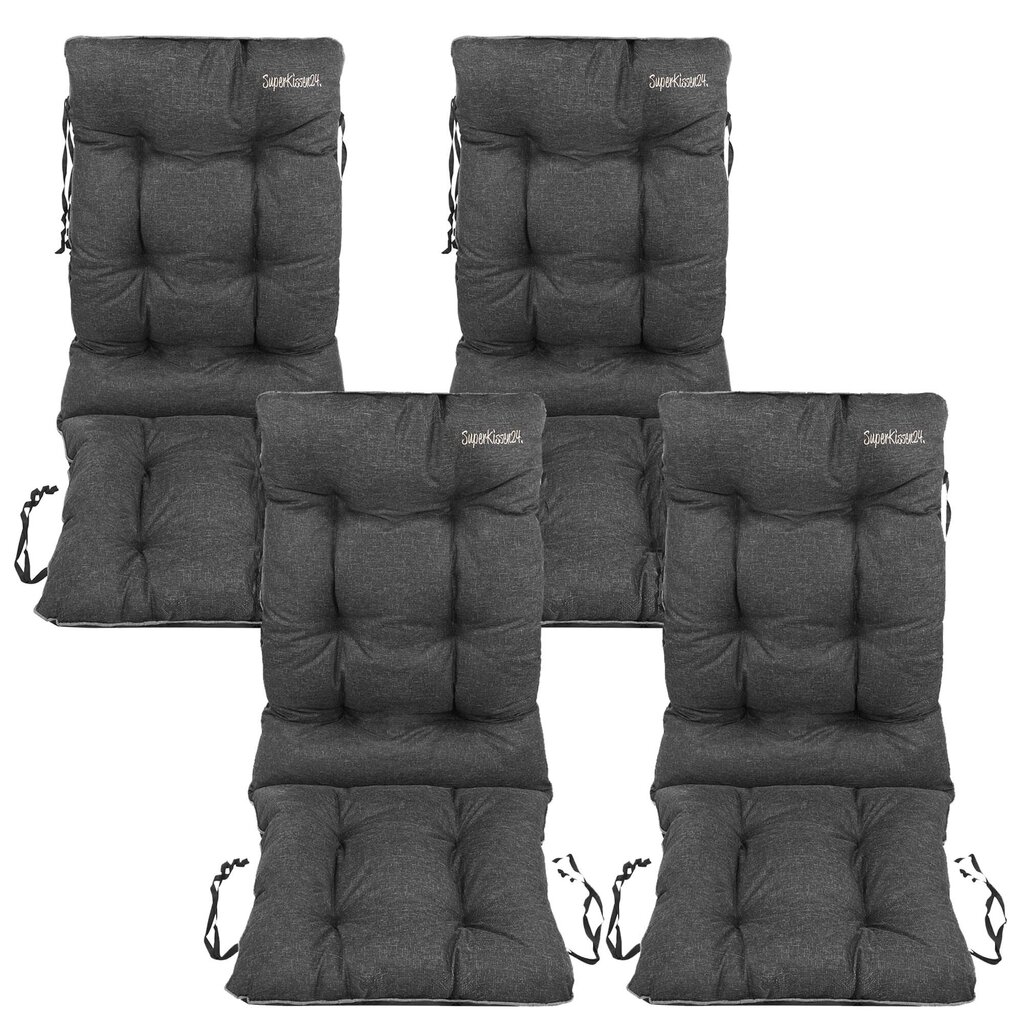 Sodo pagalvėių 4 dalių rinkinys SuperKissen24, juodas цена и информация | Pagalvės, užvalkalai, apsaugos | pigu.lt