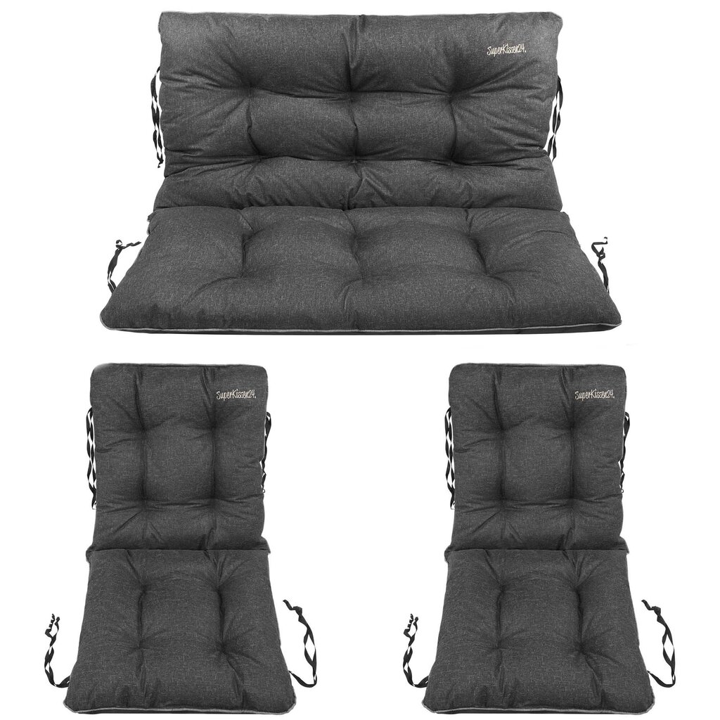 Sodo pagalvėlės 2+1 komplektas, SuperKissen24, juodos kaina ir informacija | Pagalvės, užvalkalai, apsaugos | pigu.lt
