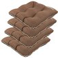 Sodo pagalvėlių 4 dalių rinkinys SuperKissen24, rudas цена и информация | Pagalvės, užvalkalai, apsaugos | pigu.lt