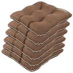 Sodo kėdžių 6 pagalvėlės, SuperKissen24, rudos spalvos kaina ir informacija | Pagalvės, užvalkalai, apsaugos | pigu.lt