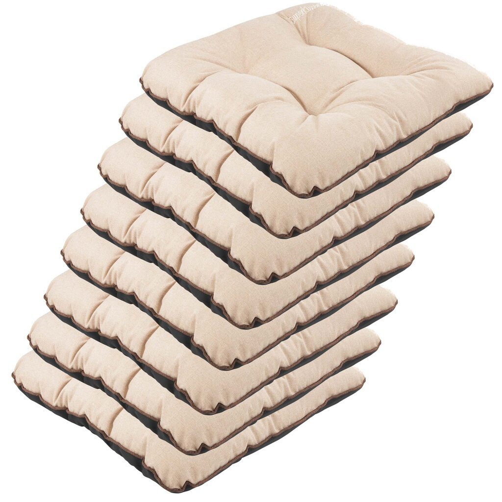 Sodo kėdžių 8 pagalvėlės, SuperKissen24, šviesiai rudos spalvos kaina ir informacija | Pagalvės, užvalkalai, apsaugos | pigu.lt