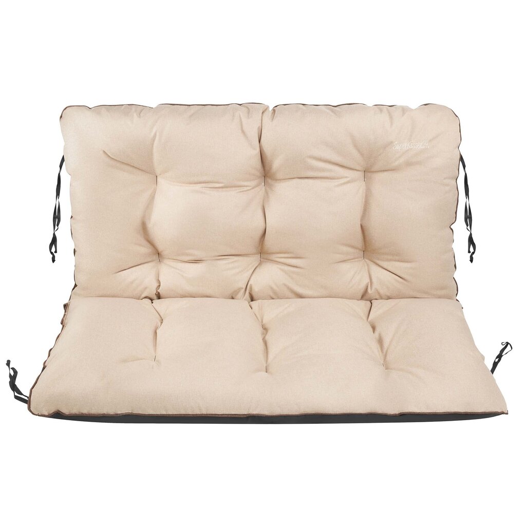 Sodo pagalvėių 2+1 komplektas SuperKissen24, šviesiai rudas kaina ir informacija | Pagalvės, užvalkalai, apsaugos | pigu.lt