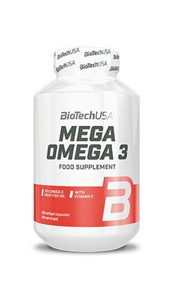 Maisto papildas Biotech Omega 3, 90 kapsulių цена и информация | Vitaminai, maisto papildai, preparatai imunitetui | pigu.lt