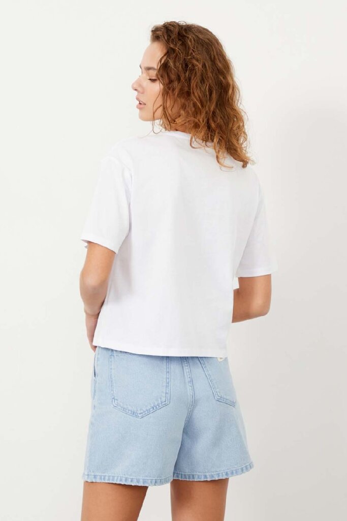 Marškinėliai moterims Xint, balti kaina ir informacija | Marškinėliai moterims | pigu.lt