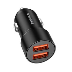 Автомобильная зарядка Borofone BZ19B 2xUSB-A QC3.0 36W синяя цена и информация | Зарядные устройства для телефонов | pigu.lt