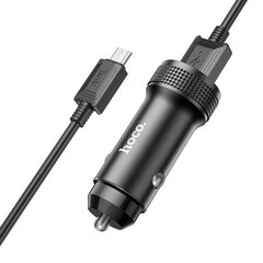 Автомобильная зарядка Hoco Z49A QC3.0 18W + MicroUSB черная цена и информация | Зарядные устройства для телефонов | pigu.lt