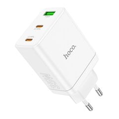 Сетевая зарядка Hoco N33 1xUSB-A/2xType-C 35W белая цена и информация | Зарядные устройства для телефонов | pigu.lt