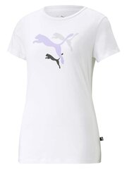 PUMA Ess+ Logo Power Tee White 234237966 цена и информация | Футболка женская | pigu.lt