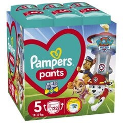 Подгузники-трусики PAMPERS Pants Paw Patrol, 5 (12-17кг), 132 шт. цена и информация | Подгузники | pigu.lt