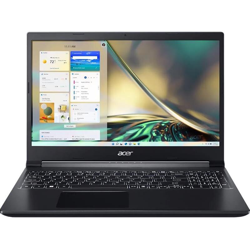 Acer Aspire 7, 15.6'', FHD, 144 Hz, Ryzen 5, 16 GB, 512 GB, RTX 3050, SWE, black - Notebook цена и информация | Nešiojami kompiuteriai | pigu.lt