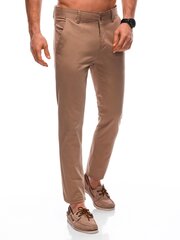 Kelnės vyrams Edoti 121618-X, rudos цена и информация | Мужские брюки | pigu.lt