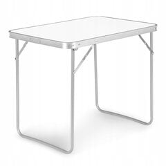 Складной стол для пикника белый 70x50 см ModernHome цена и информация | Туристическая мебель | pigu.lt