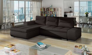 Kairinė kampinė sofa Eltap Ottavio, tamsiai ruda kaina ir informacija | Minkšti kampai | pigu.lt