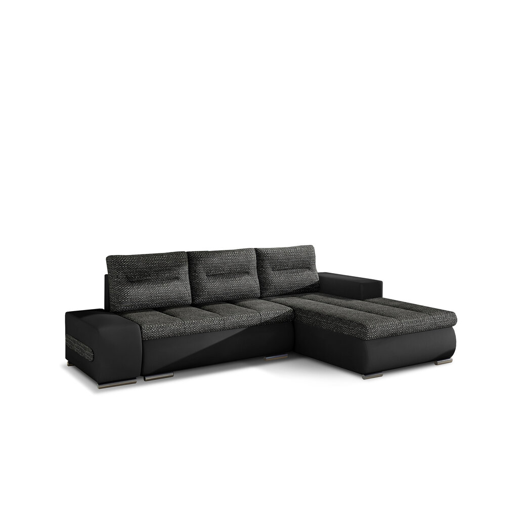 Dešininė kampinė sofa Eltap Ottavio, pilka/juoda цена и информация | Minkšti kampai | pigu.lt