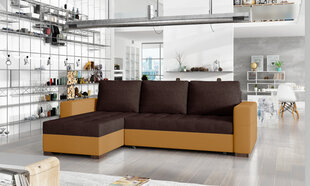 Kampinė sofa Newark, ruda/oranžinė kaina ir informacija | Minkšti kampai | pigu.lt