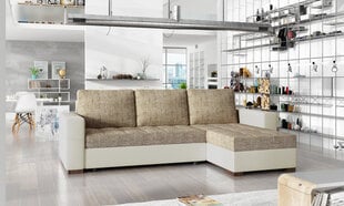 Kampinė sofa Newark, ruda kaina ir informacija | Minkšti kampai | pigu.lt