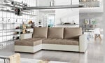 Kampinė sofa Newark, ruda/smėlio