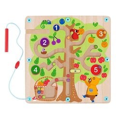 TOOKY TOY Магнитный лабиринт с фруктовым деревом Учимся считать цена и информация | Настольные игры, головоломки | pigu.lt