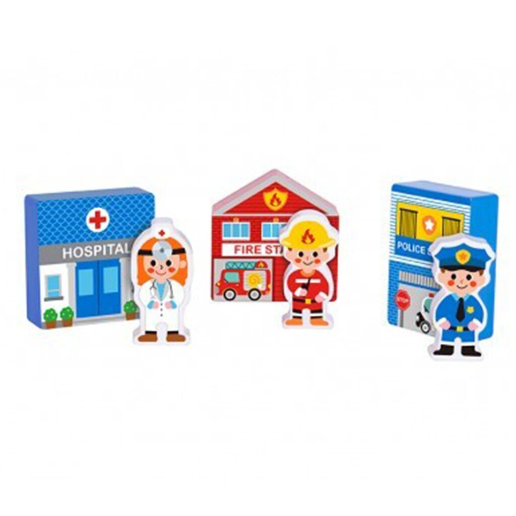 Medinis miesto rinkinys Tooky Toy цена и информация | Žaislai mergaitėms | pigu.lt