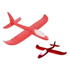 Putplasčio aerodinaminis lėktuvas 48 cm su LED, raudona kaina ir informacija | Žaislai berniukams | pigu.lt