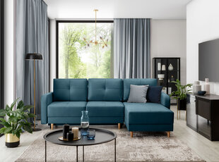 Мягкий уголок  Roxi, синий цвет цена и информация | Угловые диваны | pigu.lt