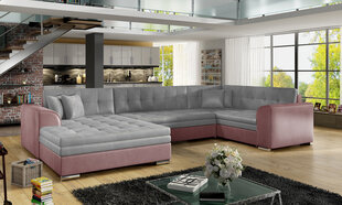 Мягкий уголок  Damario, серый/розовый цвет цена и информация | Угловые диваны | pigu.lt