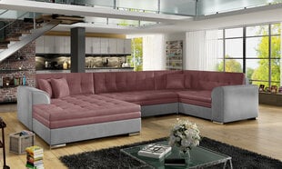 Мягкий уголок  Damario, розовый/серый цвет цена и информация | Угловые диваны | pigu.lt
