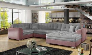 Мягкий уголок  Damario, серый/розовый цвет цена и информация | Угловые диваны | pigu.lt