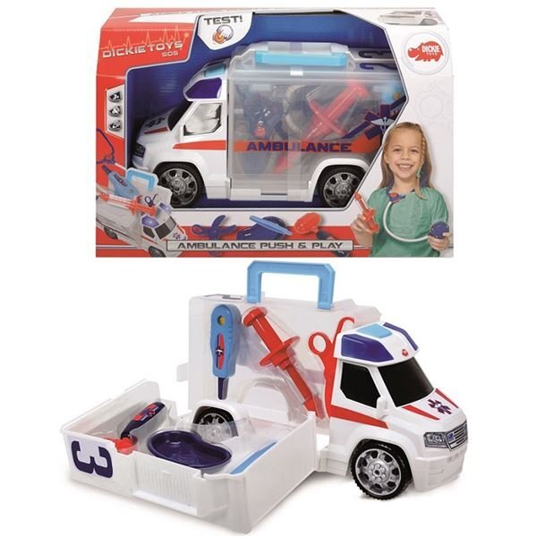 Greitosios pagalbos automobilis su gydytojo rinkiniu Dickie Toys kaina ir informacija | Žaislai mergaitėms | pigu.lt