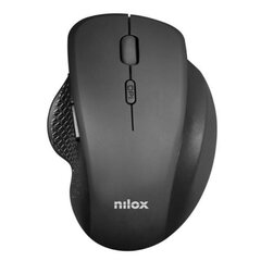 Мышь Nilox Ratón Wireless Ergonómico Negro 3200 DPI цена и информация | Мыши | pigu.lt